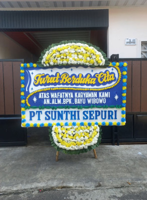 Papan Bunga Duka di Kebayoran Lama Utara